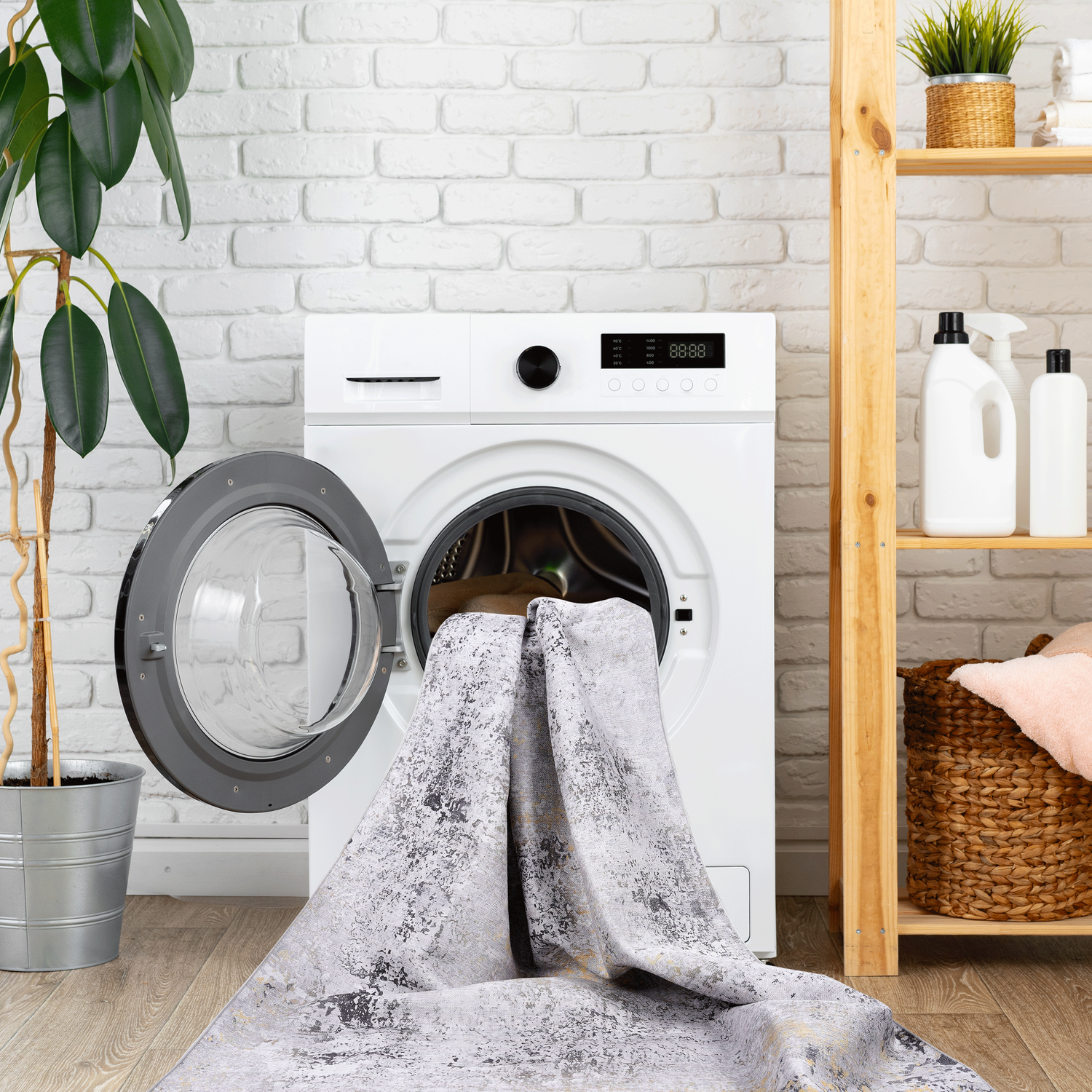 Naar Washable Area Rugs, Low-Pile, Non-Slip, Non-Shedding, Foldable, Kid & Pet Friendly