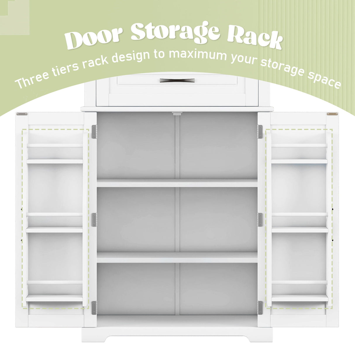 Bathroom Storage Cabinet With Multifunctional Storage Space, Drawer With Slide Rails, Adjustable Shelf