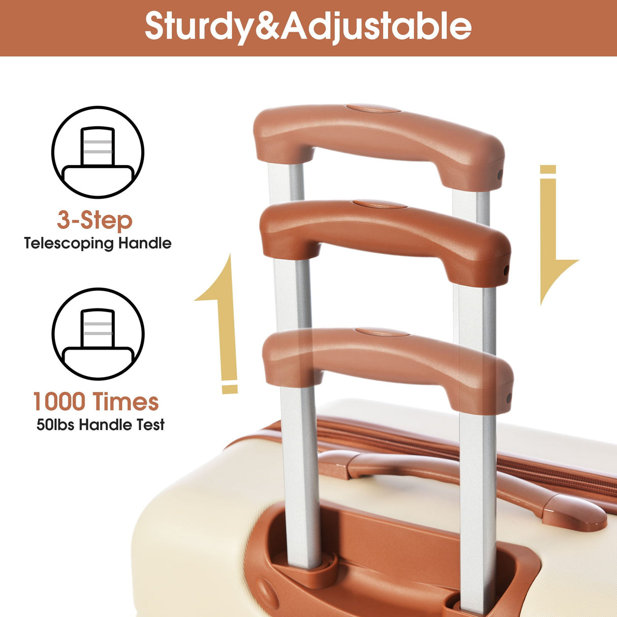 Hardshell Luggage Sets 2 Pieces with Spinner Suitcase and TSA Lock