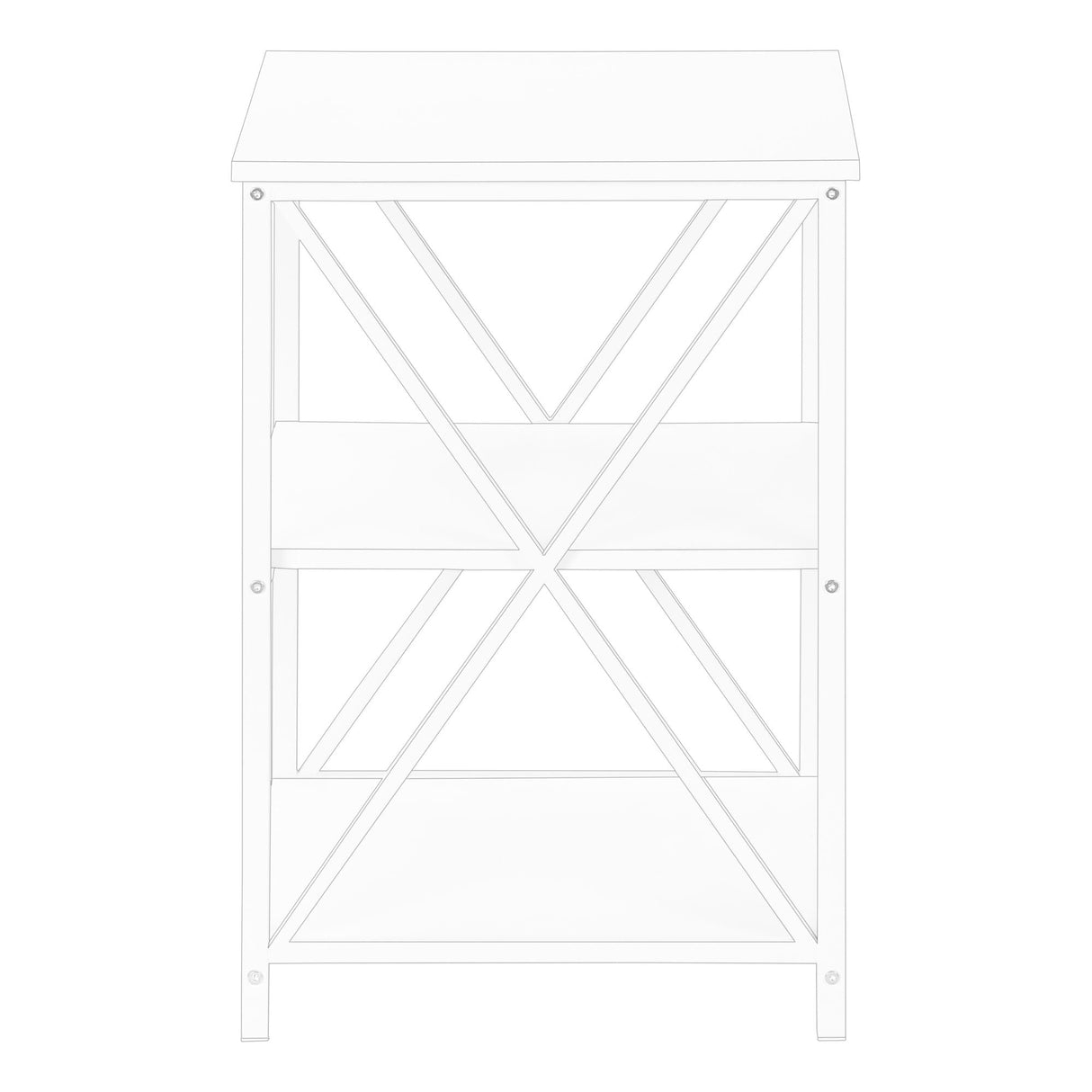 3 Tier Accent Table, Side Marble Look Contemporary & Modern