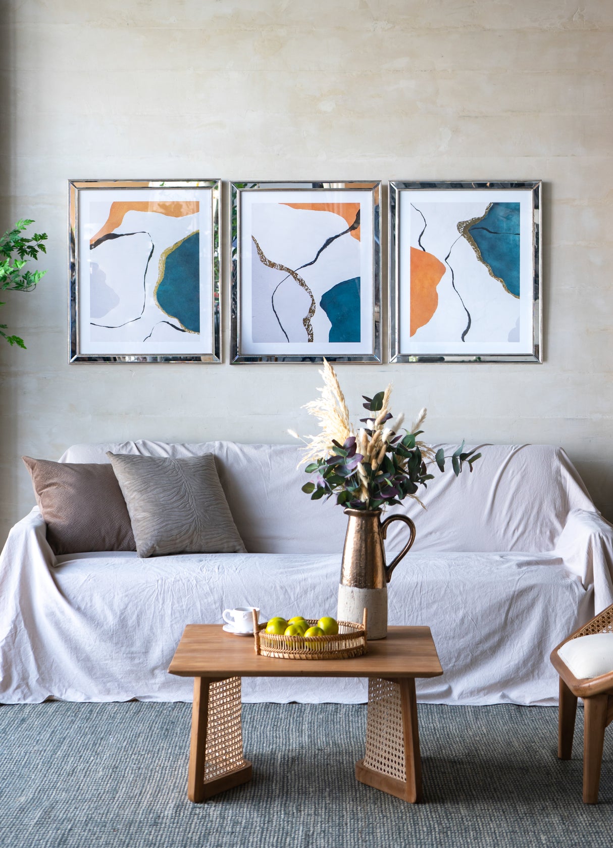 The-Marcia-Mirage™-—-Trio-of-Abstract-Mirror-Framed-Wall-Art-Wall-Art