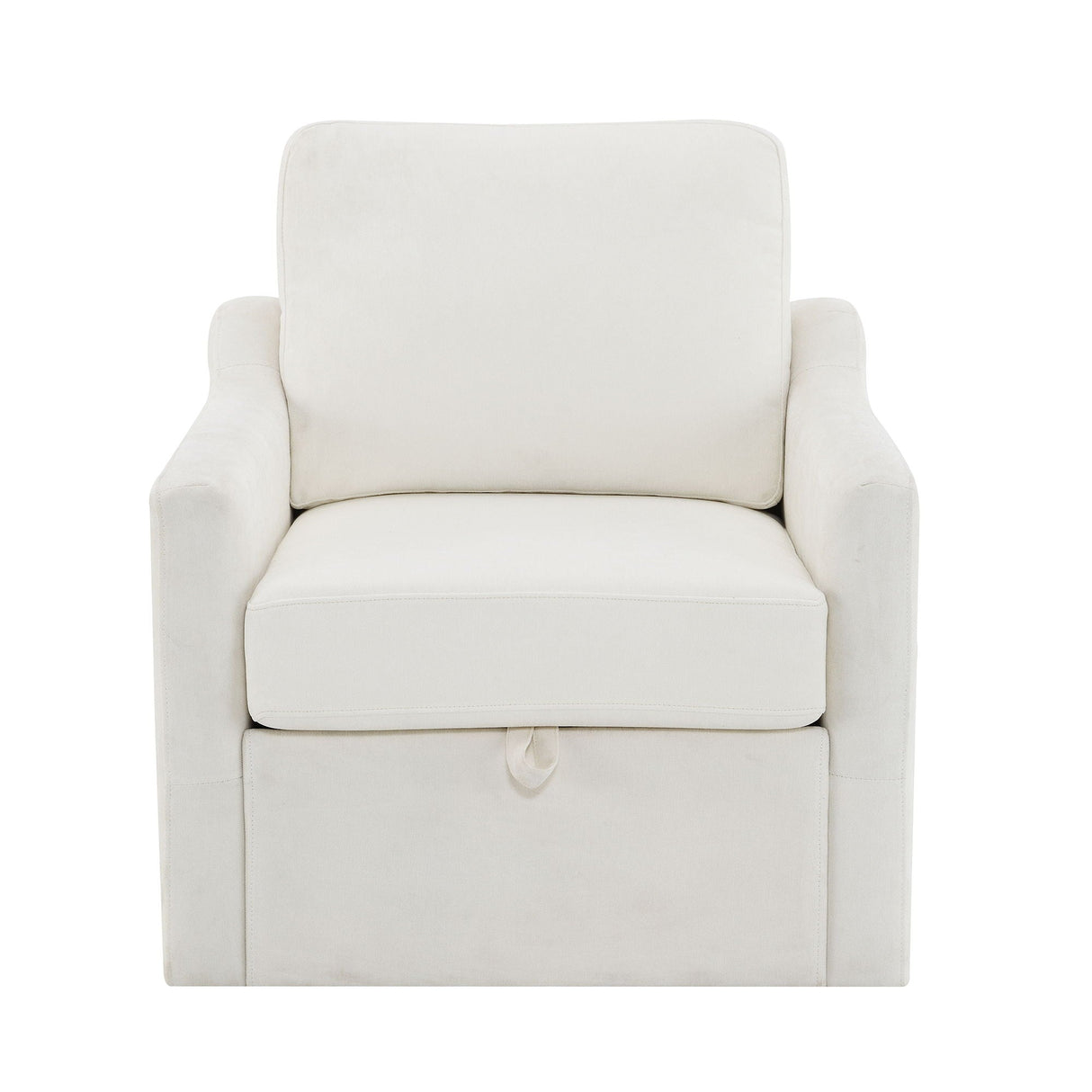 Swivel Arm Chair With USB Type-C Charging And Book Pocket