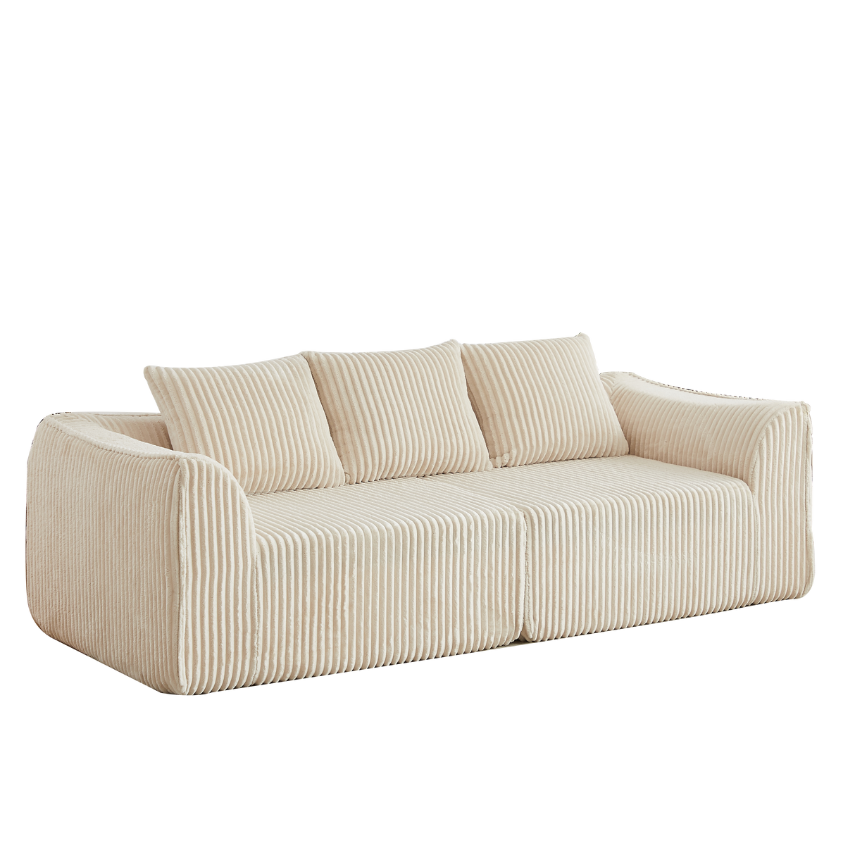 Minimalist 3-Seater Corduroy Sofa