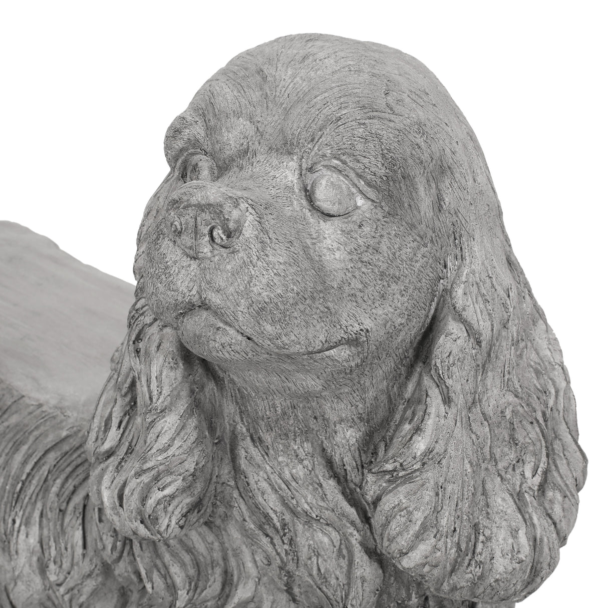 Cocker spaniel outdoor bench