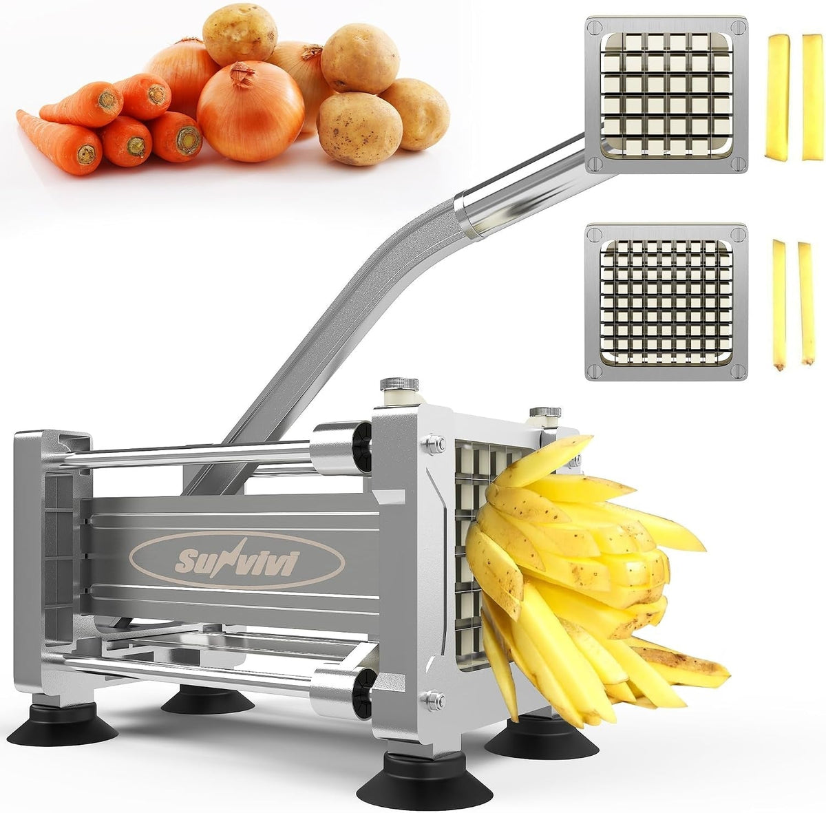 French Fry Cutter Stainless Steel Potato Slicer