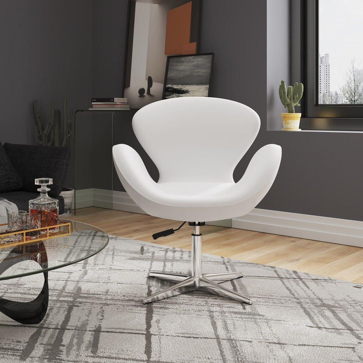 Raspberry - Swivel Lounge Chair