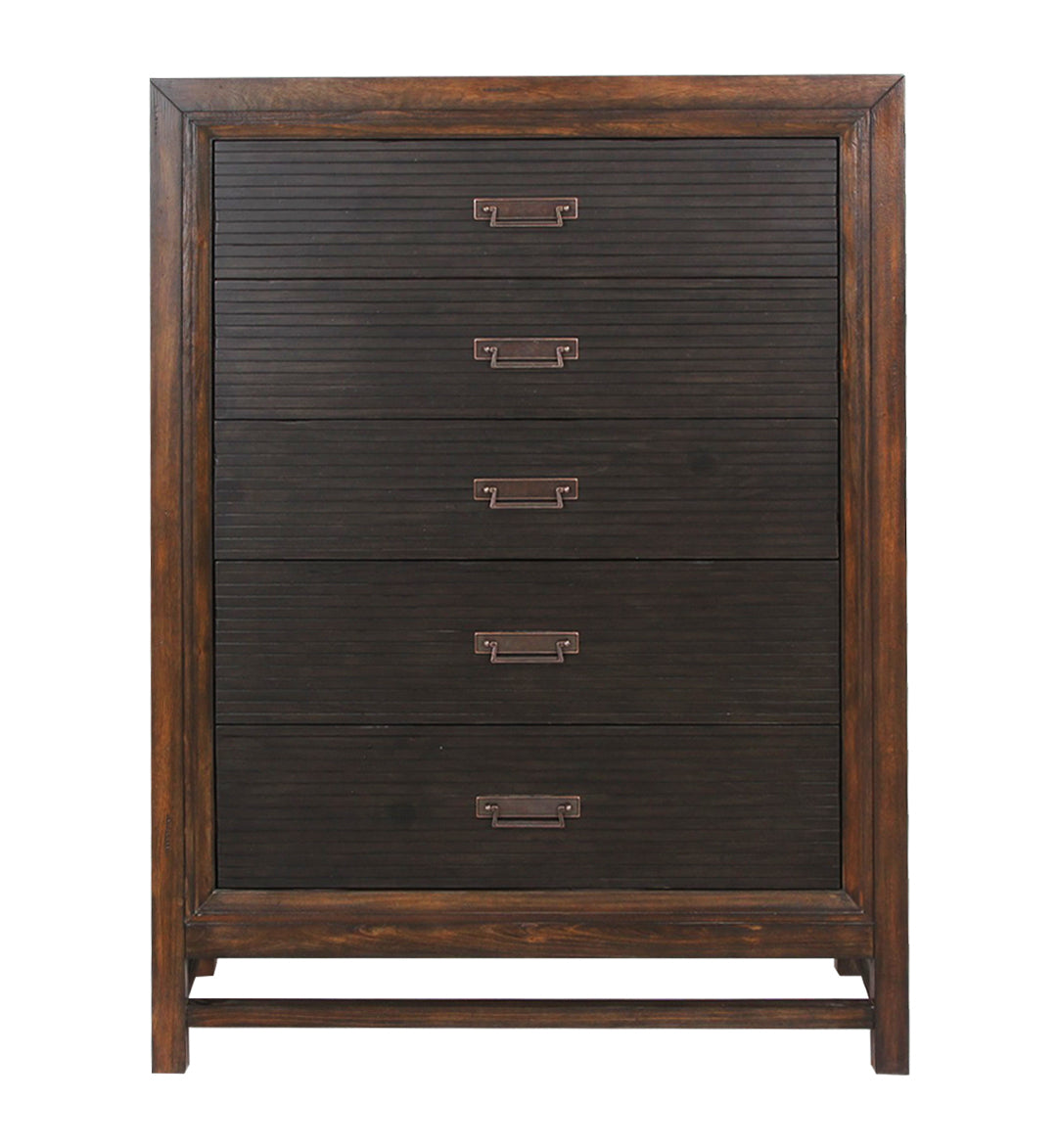 Five-Drawer Chest No Assembly Required Two-Tone Finish