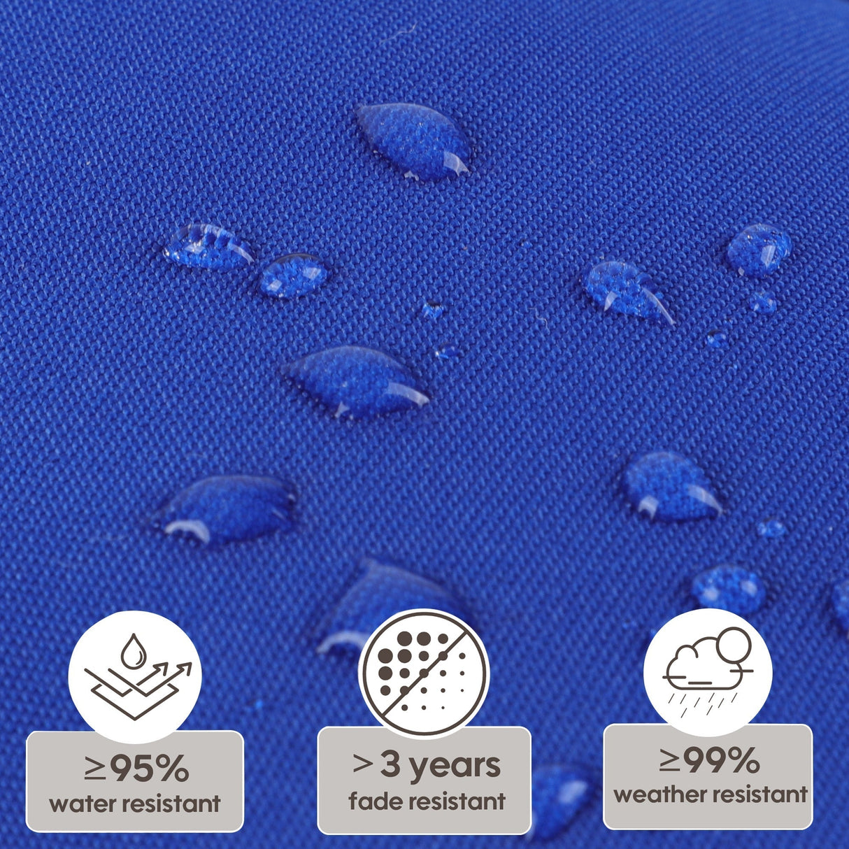 2-Piece High Back Patio Chair Cushion Set, Blue