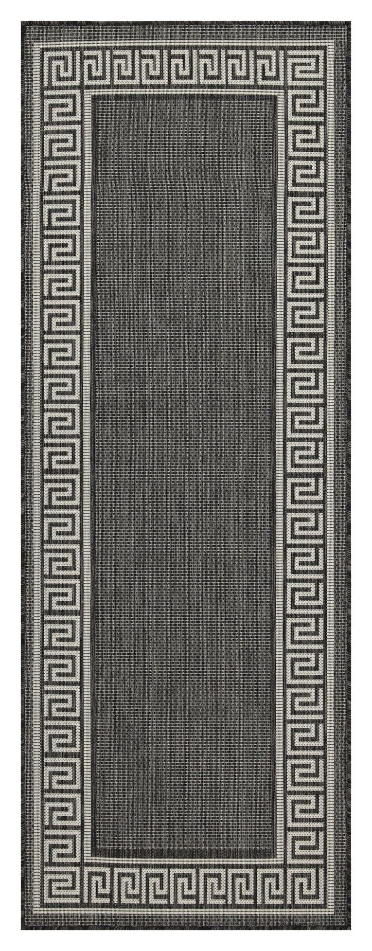 Sunshine - 5'3" X 7'3" Polypropylene Indoor, Outdoor Area Rug - Anthracite