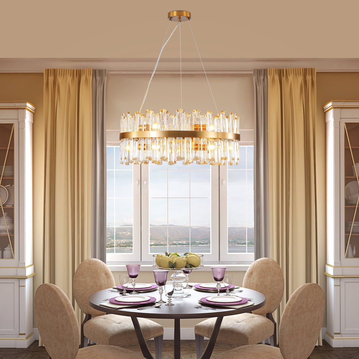 23.6 Inches Luxury Crystal Chandelier