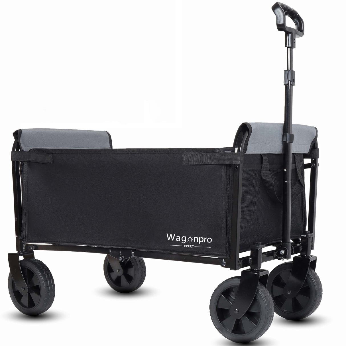 All-in-One Convertible Folding 4-Wheel Trolley with Bench Seat