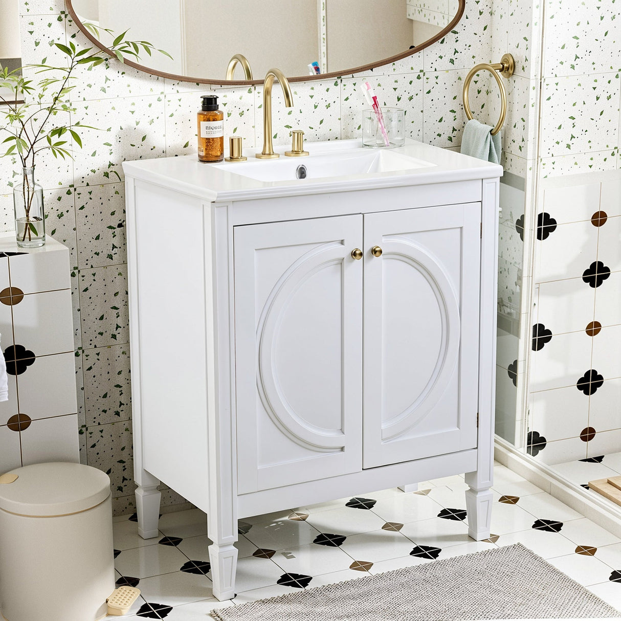 30" No Assembly Needed Vintage Bathroom Vanity