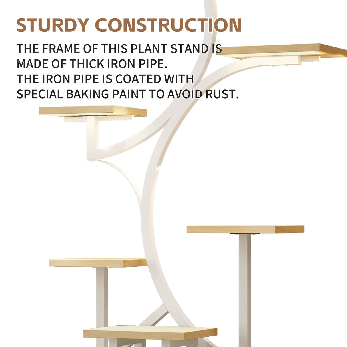 Indoor Plant Stand with Grow Lights - 62" Tall, 8 Tiered Shelf