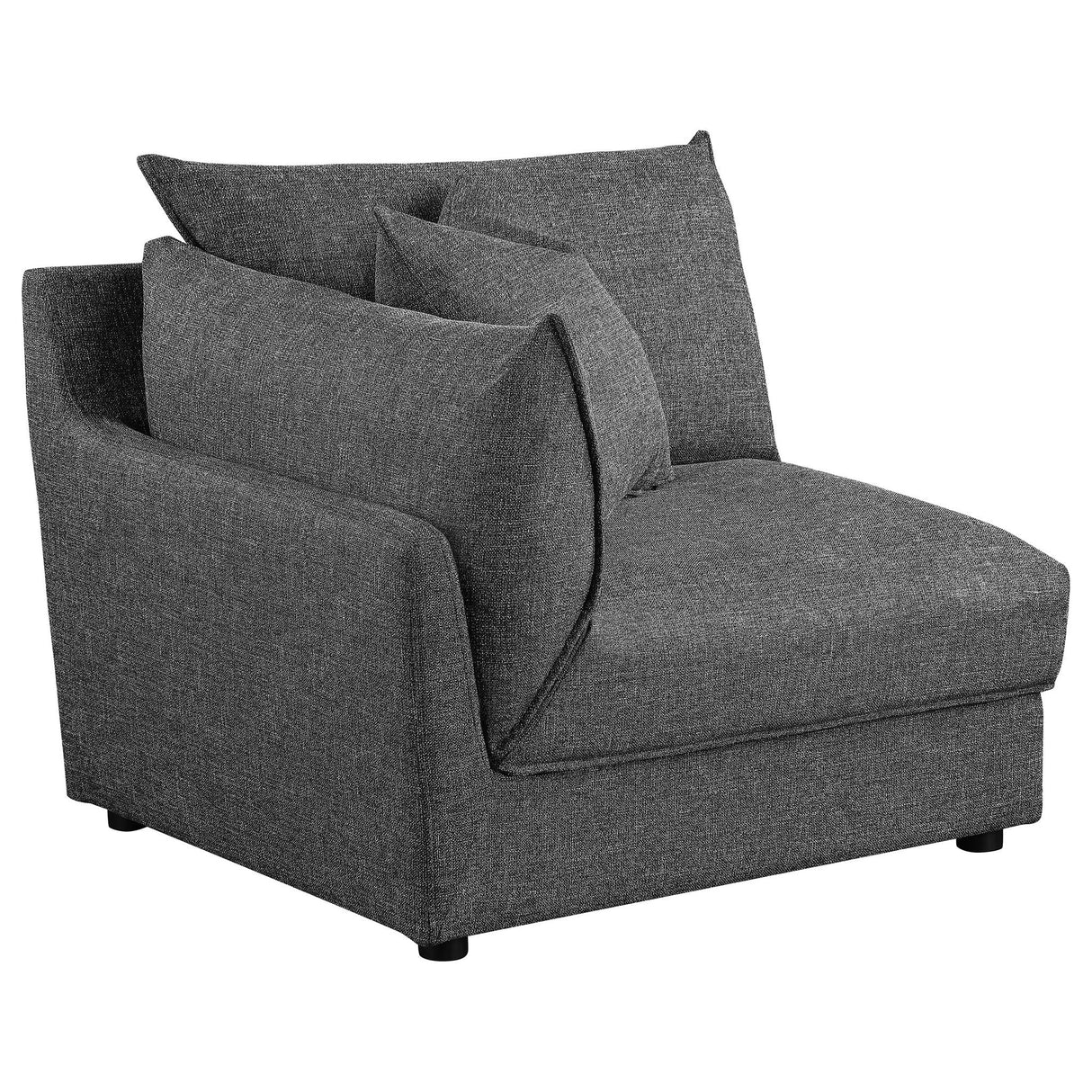 Tomasina - Modular Sofa With Cushions And Padded Arms - Black