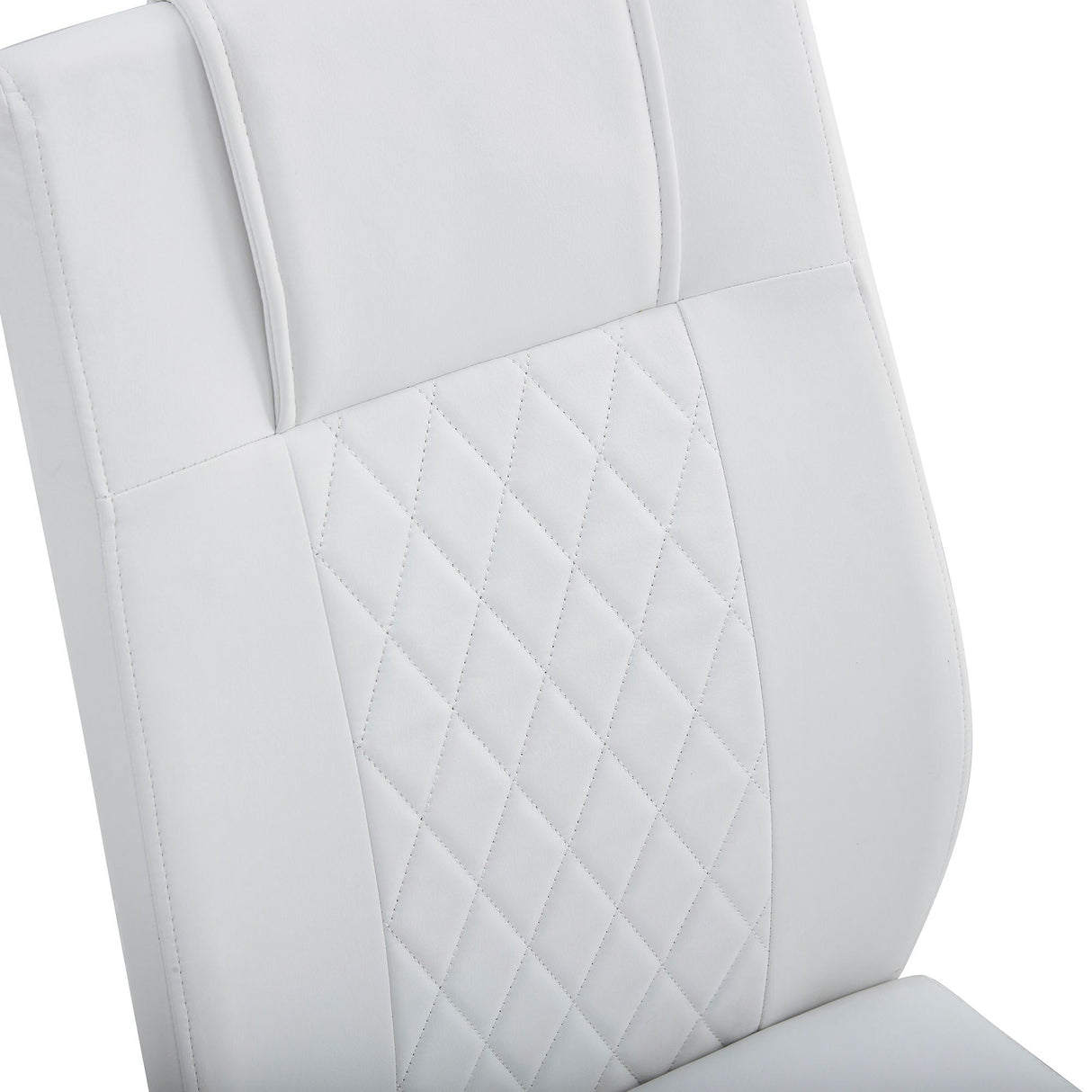 Modern Dining Chairs With Padded Seat, Metal Legs