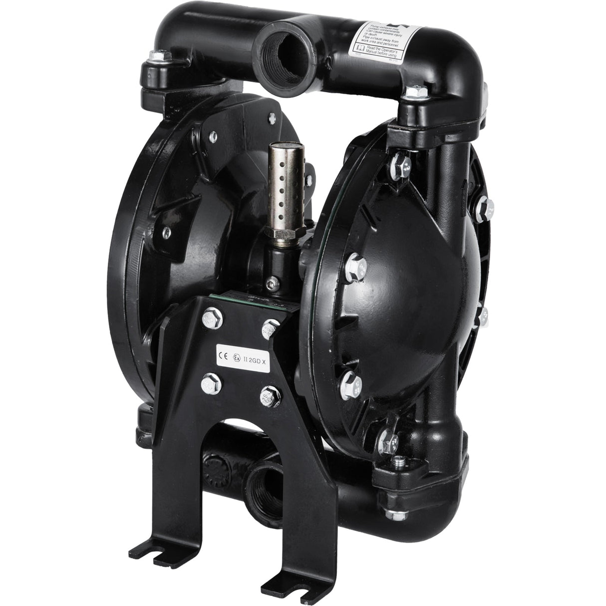 Air-Operated Double Diaphragm Pump 1 Inch Inlet Outlet Aluminum 35 GPM Max 120PSI