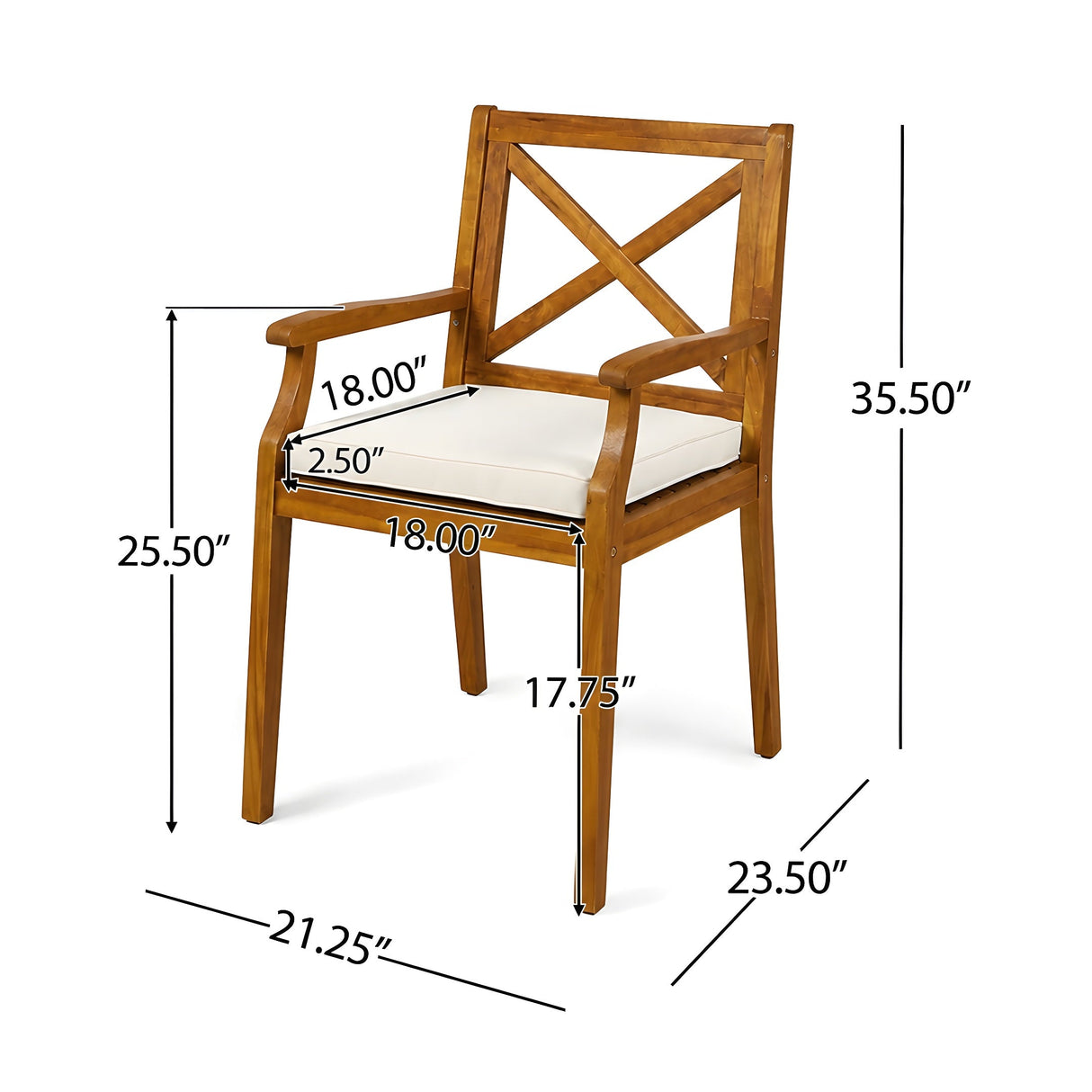 9-Piece Acacia Wood Outdoor Patio Dining Set