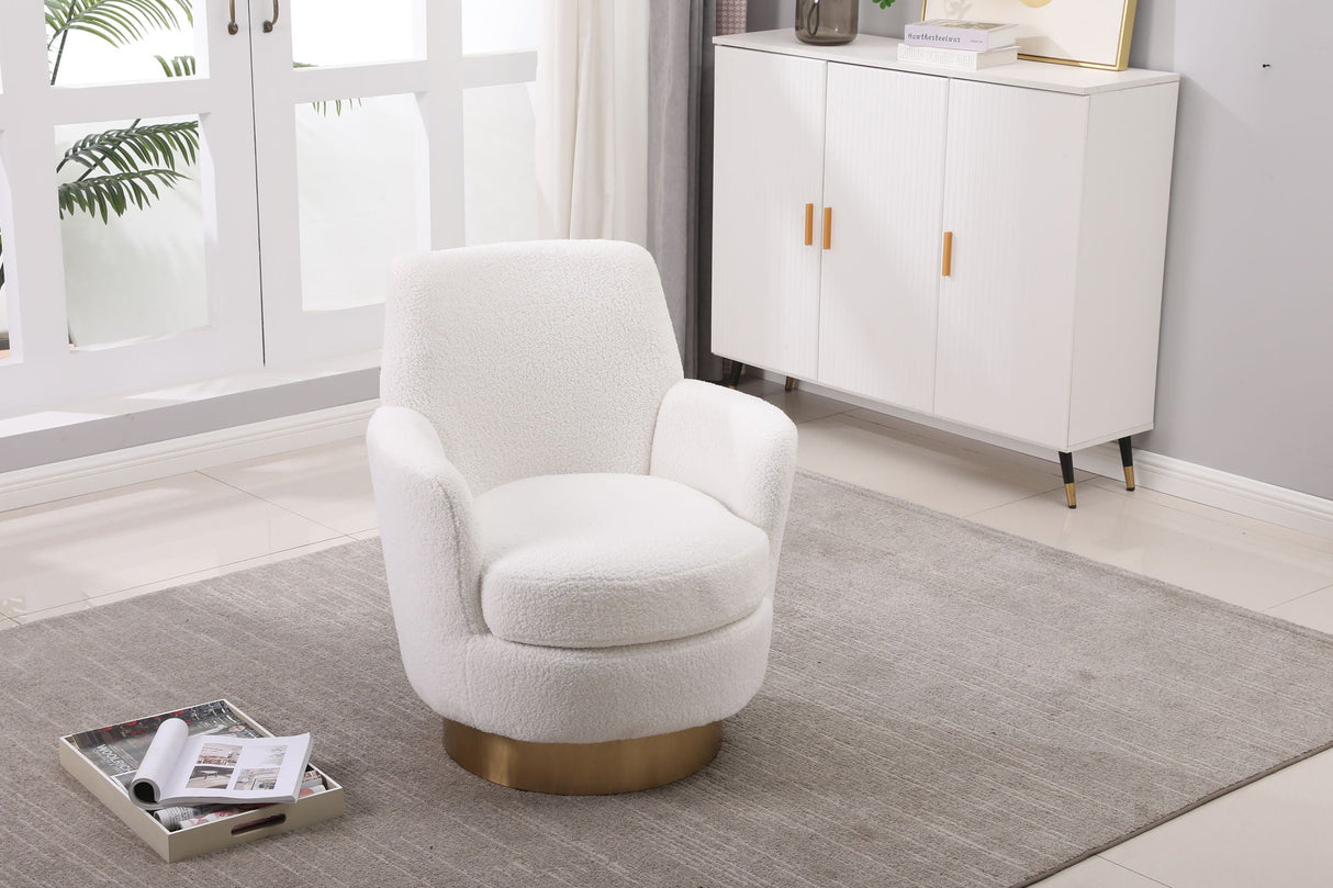 Teddy Swivel Barrel Chair, Swivel Accent Chairs Armchair For Living Room