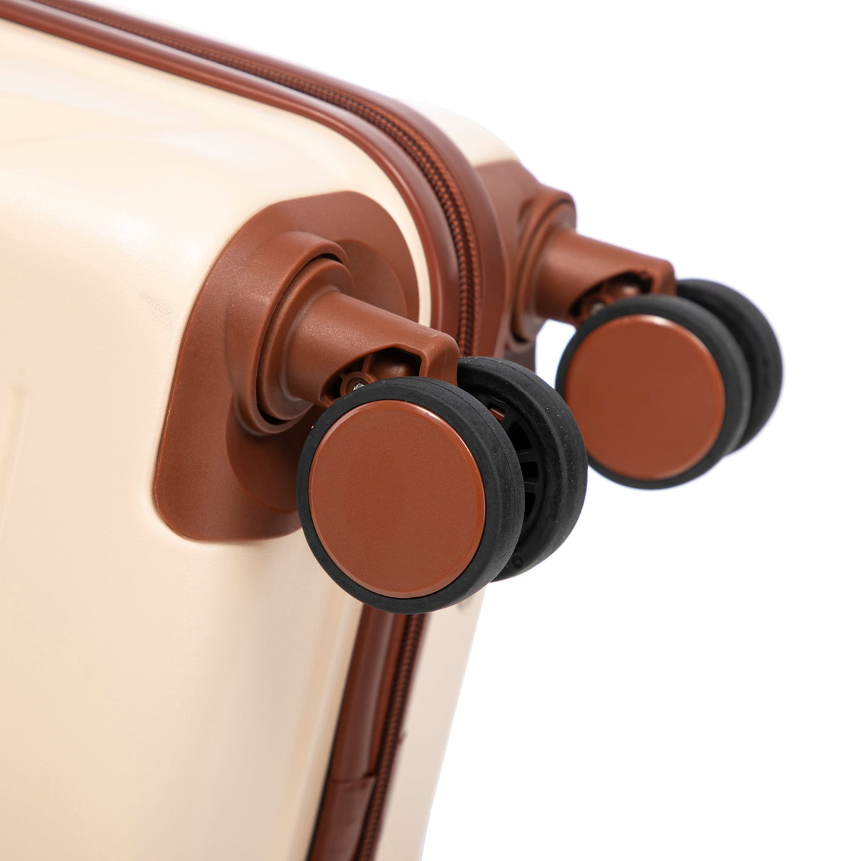 14'/20' 2-Piece ABS Spinner Wheel Luggage Set (Beige)