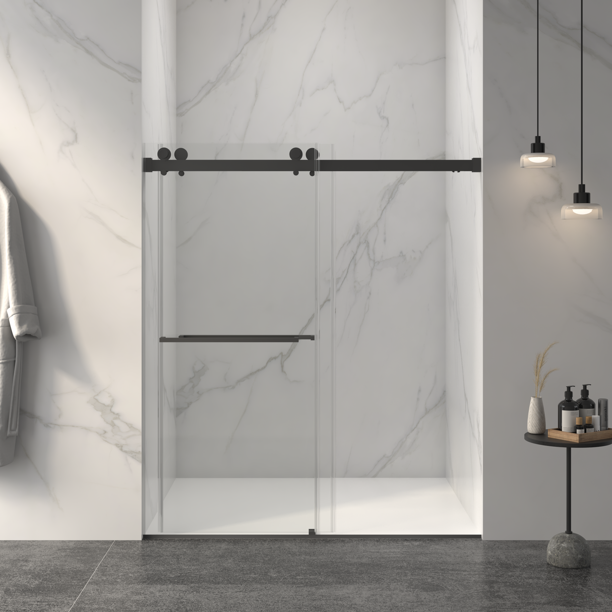 Frameless Double Sliding Shower Door