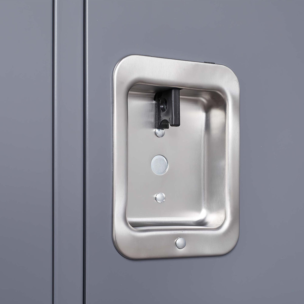 3 Door Lockers With Lock For Home, Gym, Office, School, And Garage - Gray