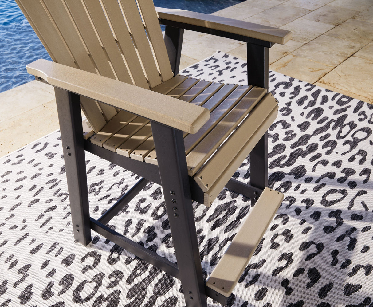 Fairen Trail - Barstool (Set of 2) - Black / Driftwood