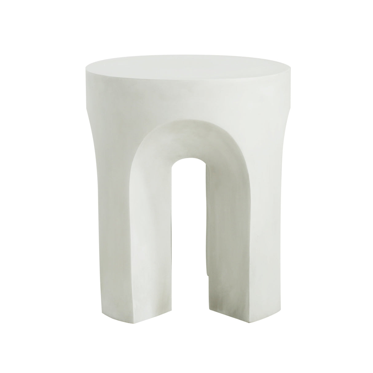 Outdoor MGO Round Top Side Table in Antique White