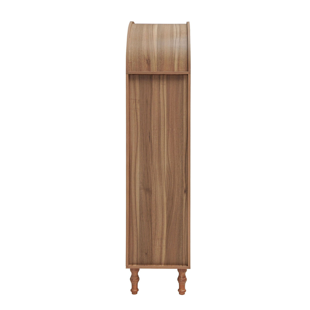 Tall Kitchen Pantry Cabinet With Hollow Carved Doors 2 Drawers And Adjustable Shelves Storage Display Cabinet For Kitchen Dining Room Or Living Room - Walnut