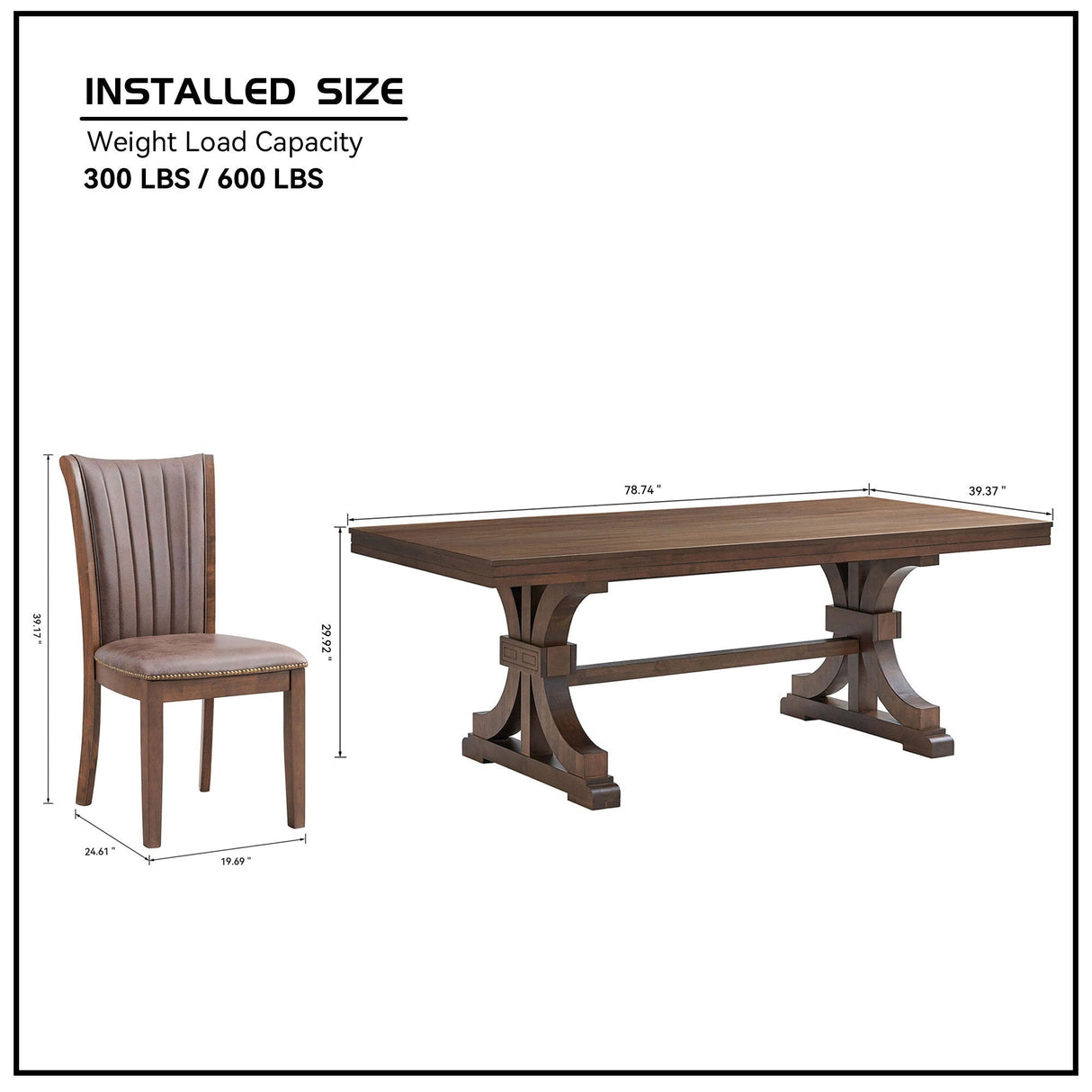 Mid Century Modern Dining Table Set for 7OAK