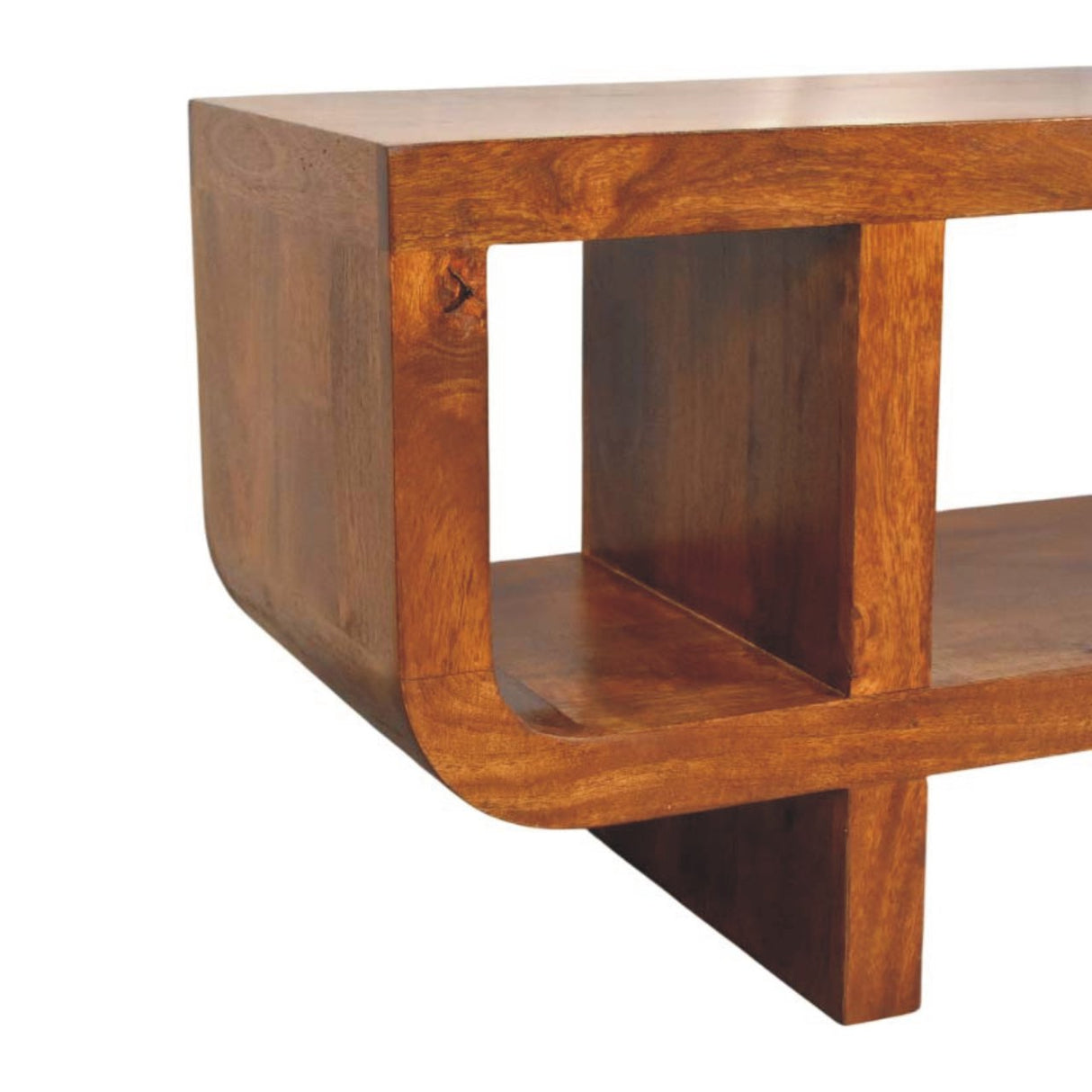 Solid Wood Orion Curved Media Unit