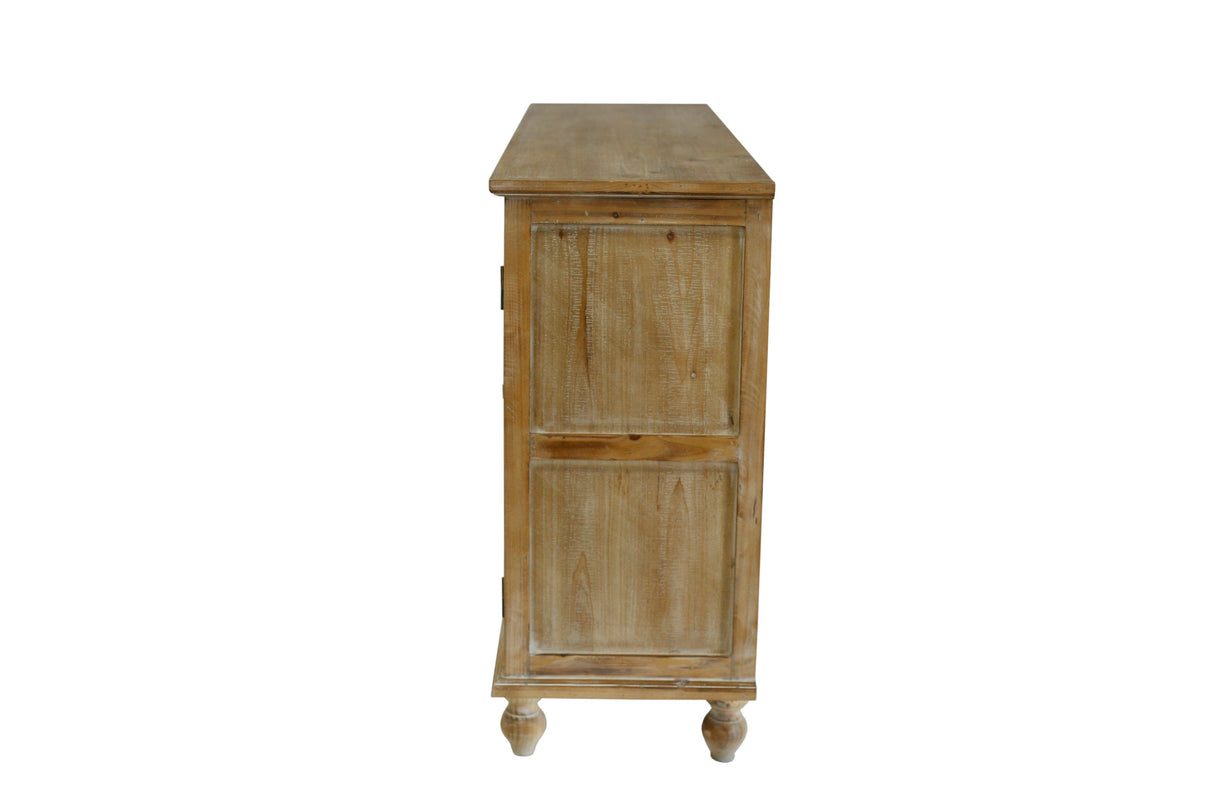 Accent Cabinet With 4 Doors Farmhouse Sideboard Buffet Cabinet