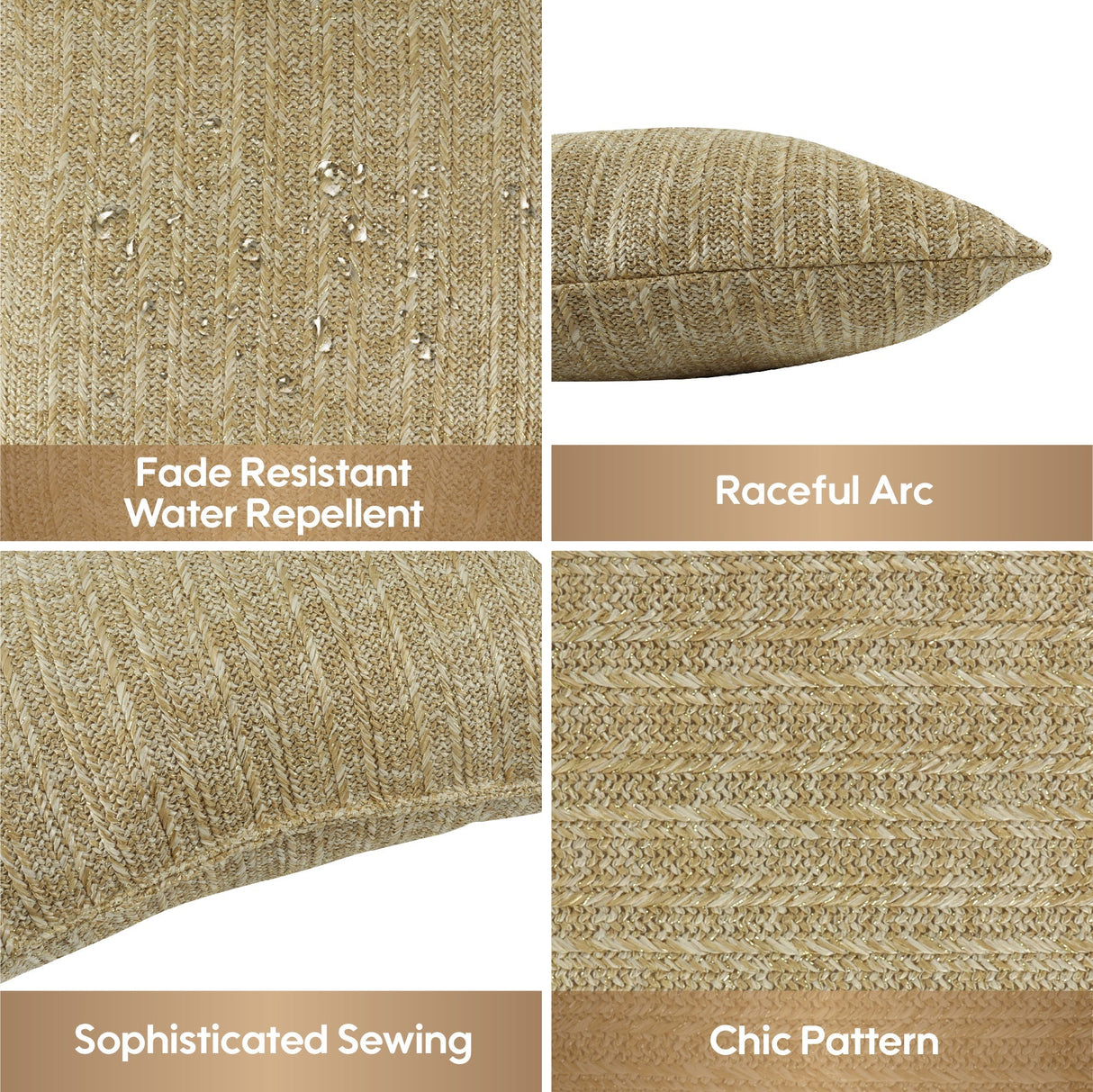 Outdoor/Indoor Decorative Throw Pillows with Inserts (Set of 2)