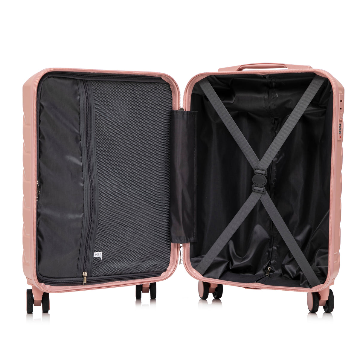 2-Piece ABS Spinner Wheel Luggage Set with Combination Lock