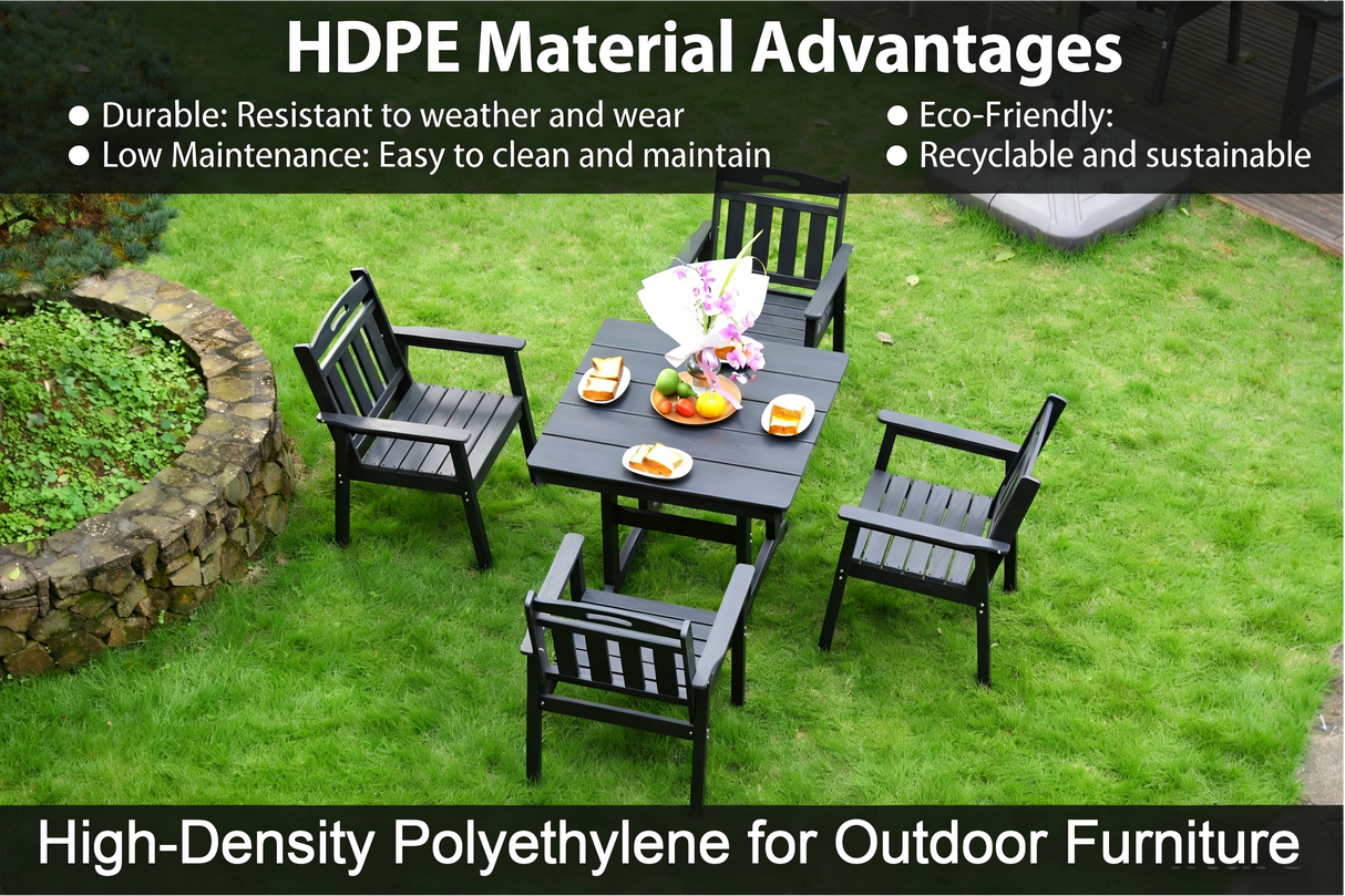 HDPE Outdoor Patio Dining Set