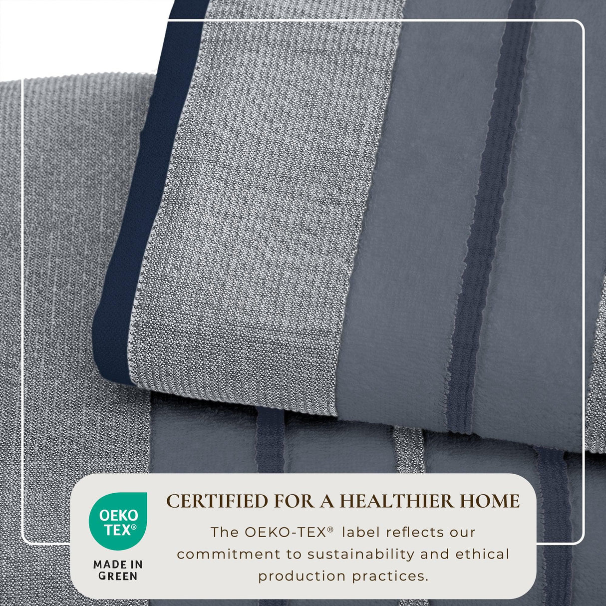 Decorative Cotton Stripe Bath Towel Set - Noelle Collection