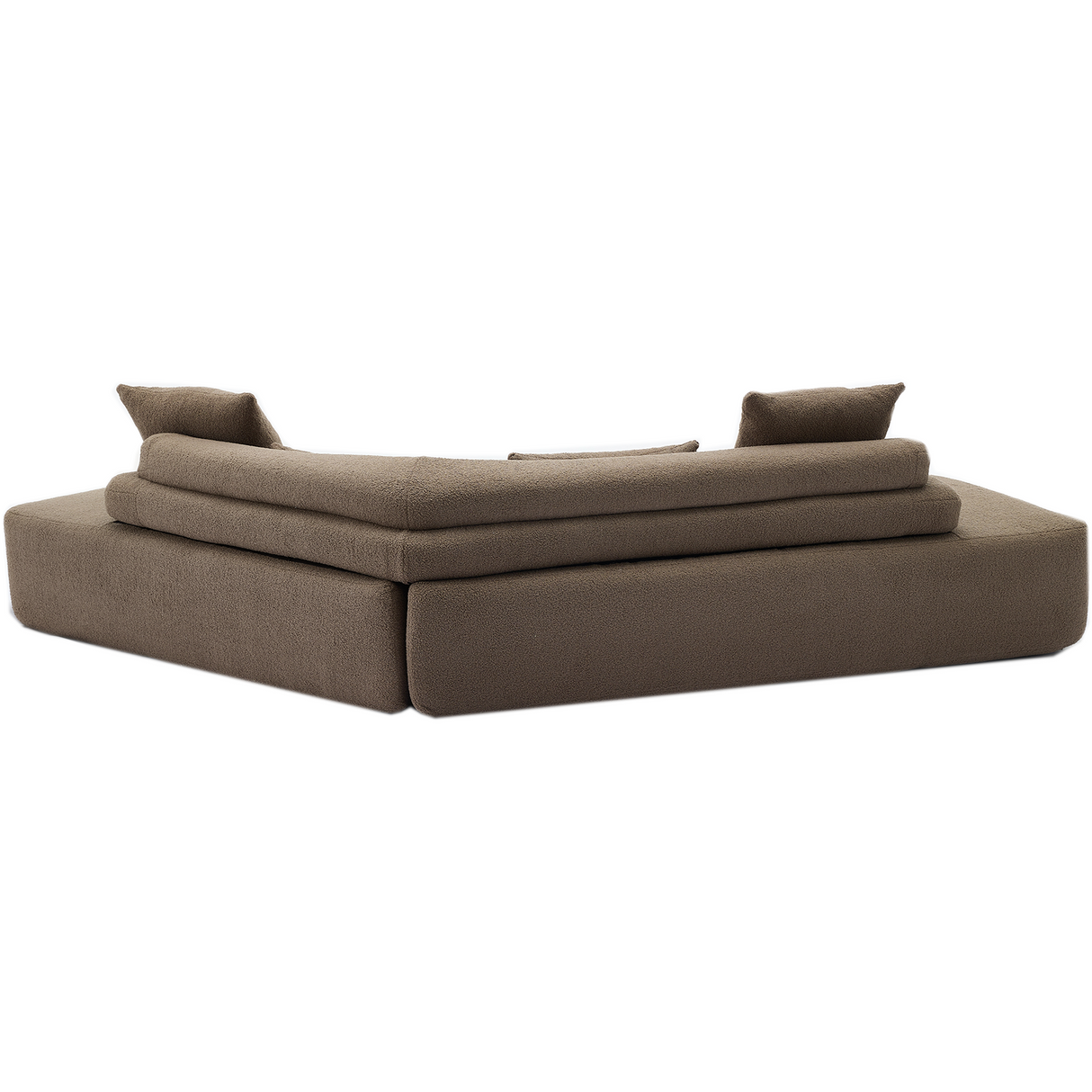 Minimalist Cloud Sectional Couch 4-Seater Brown