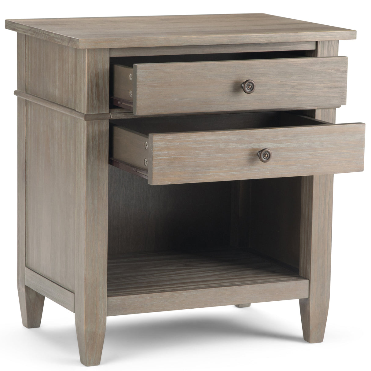 Carlton Bedside Table - Distressed Grey