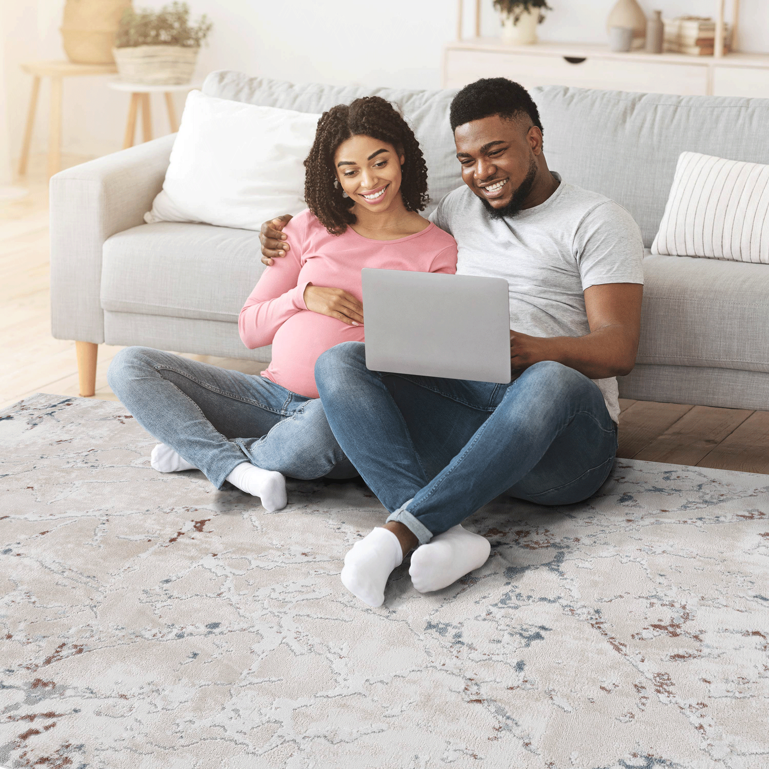 5X7 Multi/Contemporary Non-Shedding Living Room Bedroom Dining Home Office Stylish and Stain Resistant Area Rug