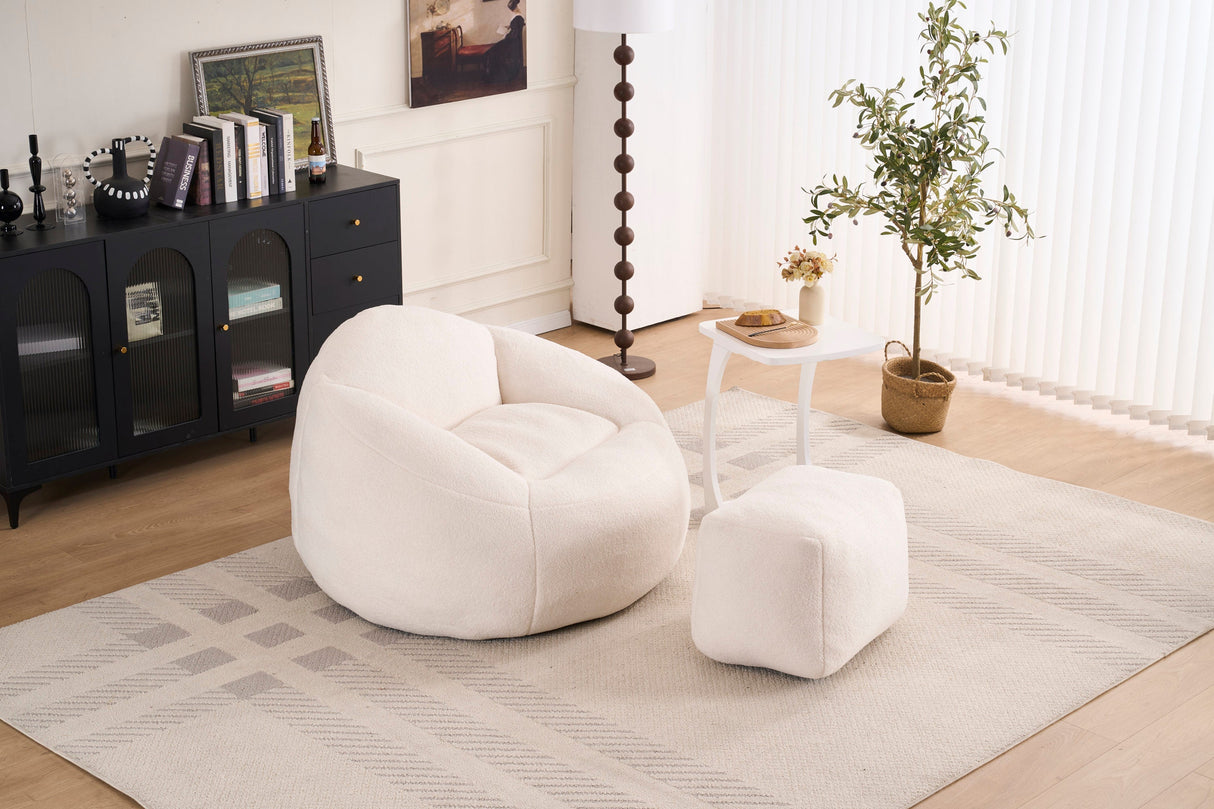 Foam Bean Bag Chairs for Adults/Teens with Filling and Chenille Cover