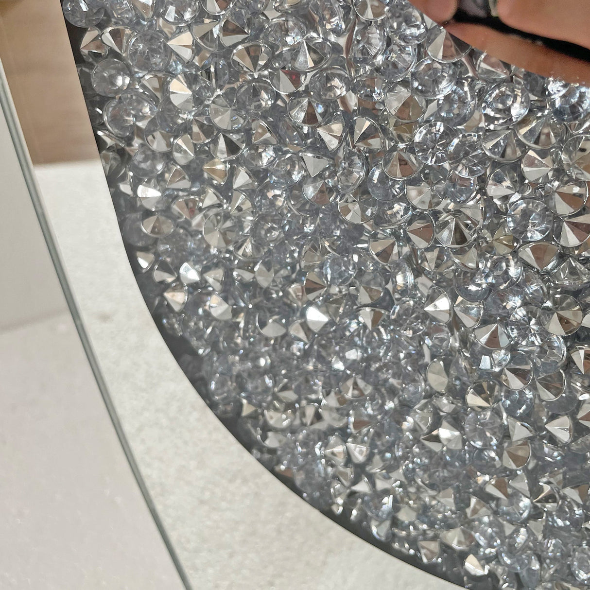 24.01" U-Shaped Floor Vase Shattered Diamond Mirror Surface