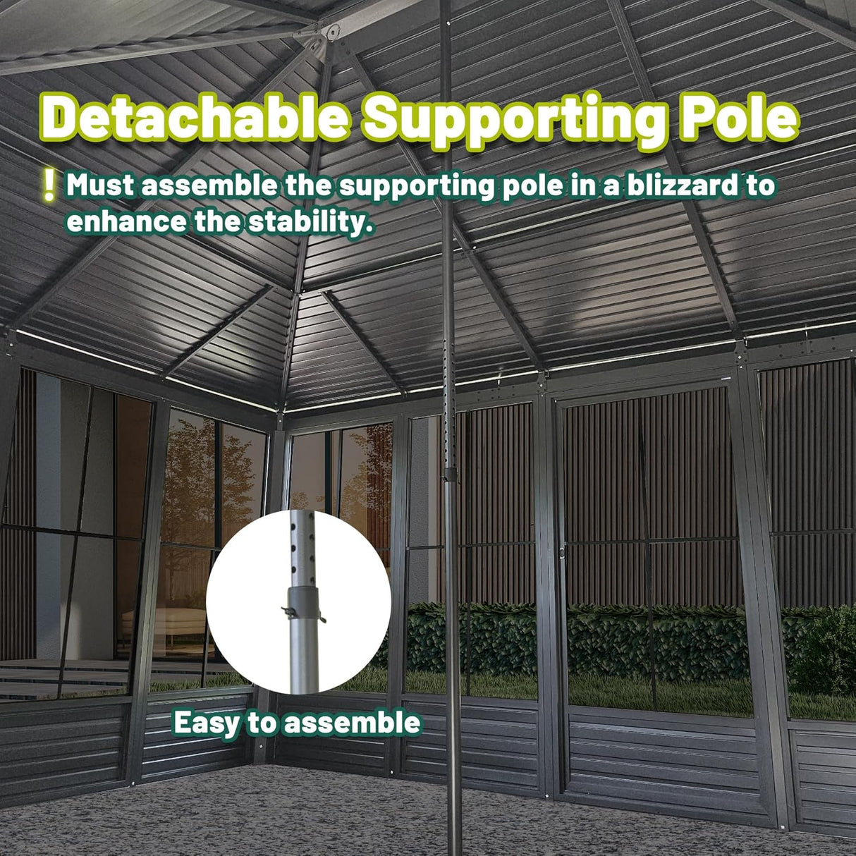 11.2x14.6FT Aluminum Hardtop Gazebo