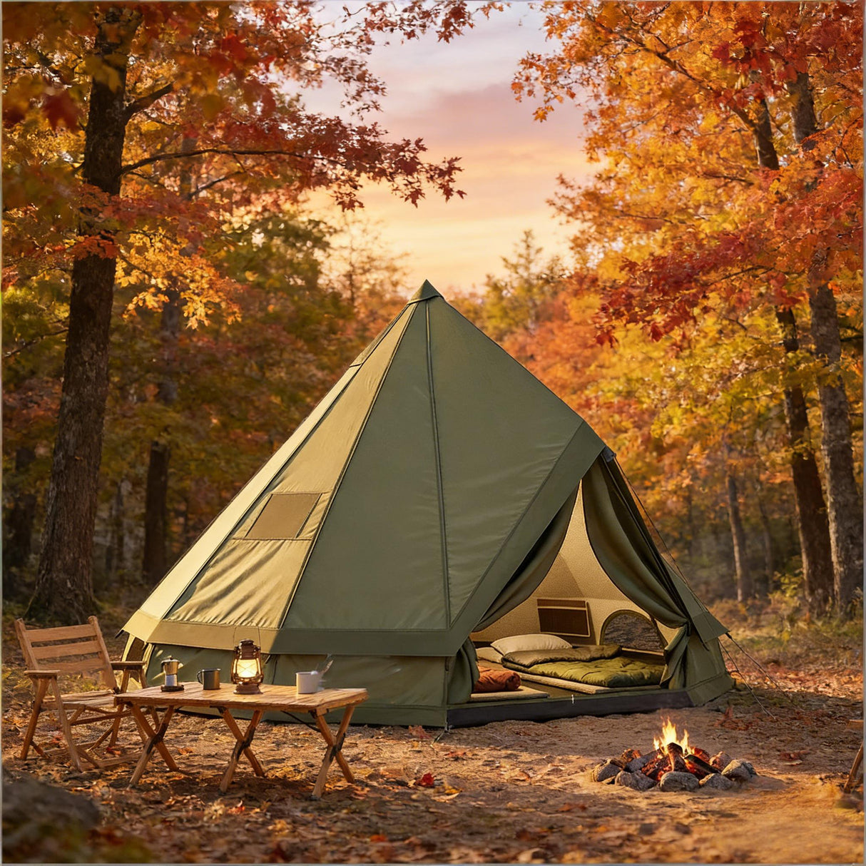 Outdoor Waterproof Teepee Camping Tent