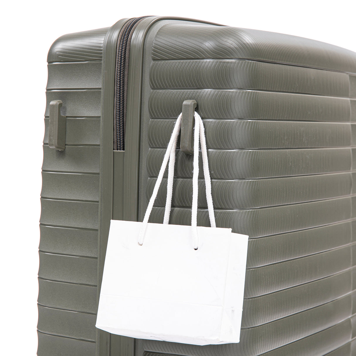4 Piece Set Spinner Wheel Luggage with Cosmetic Case in Green