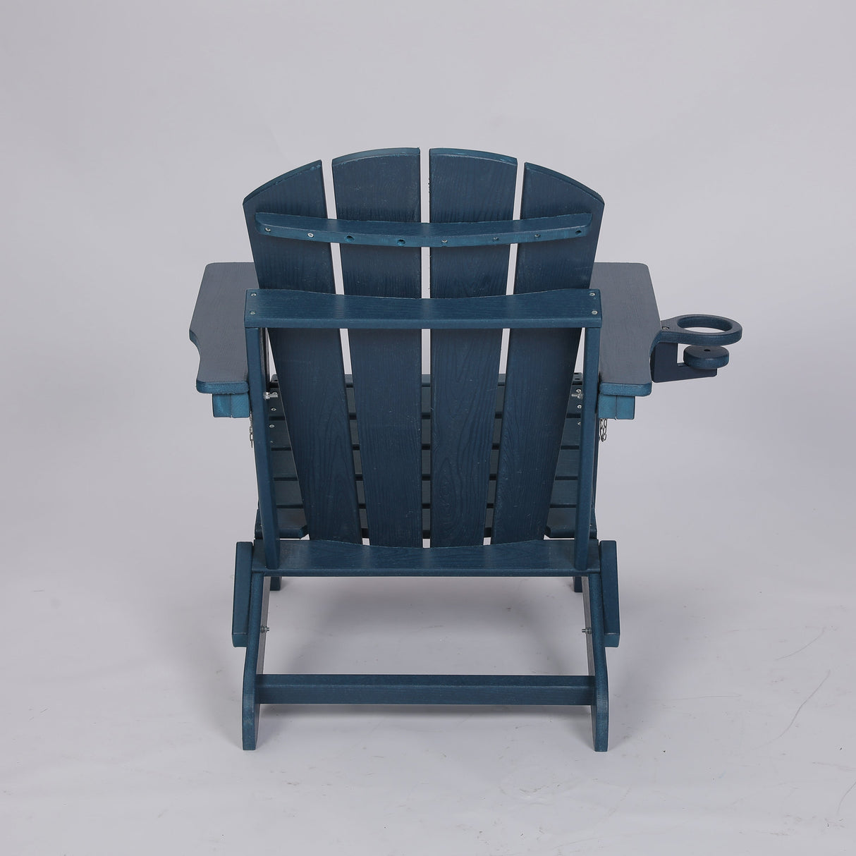 Folding Adirondack Chair with Dual Cup Holder - Navy Blue