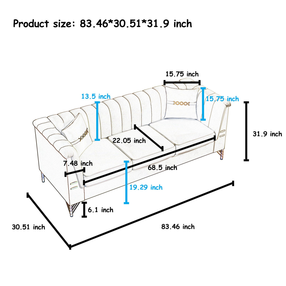 FX-P82-2PC Sofa