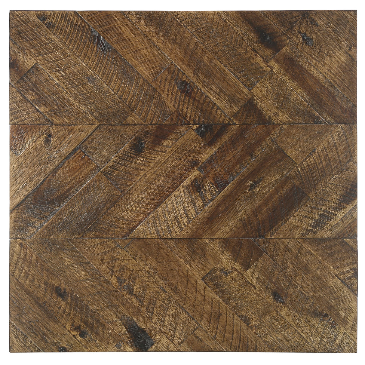 Lorenzo Chevron Acacia Wood & Metal Table Collection