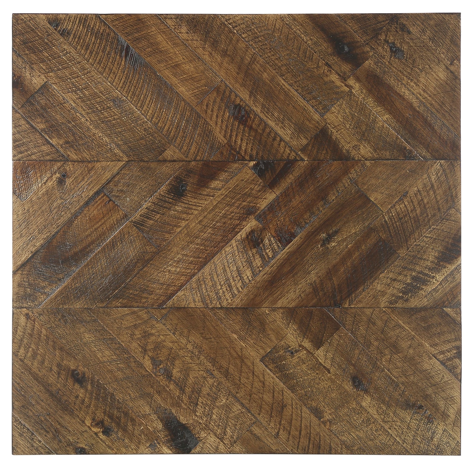 Lorenzo Chevron Acacia Wood & Metal Table Collection