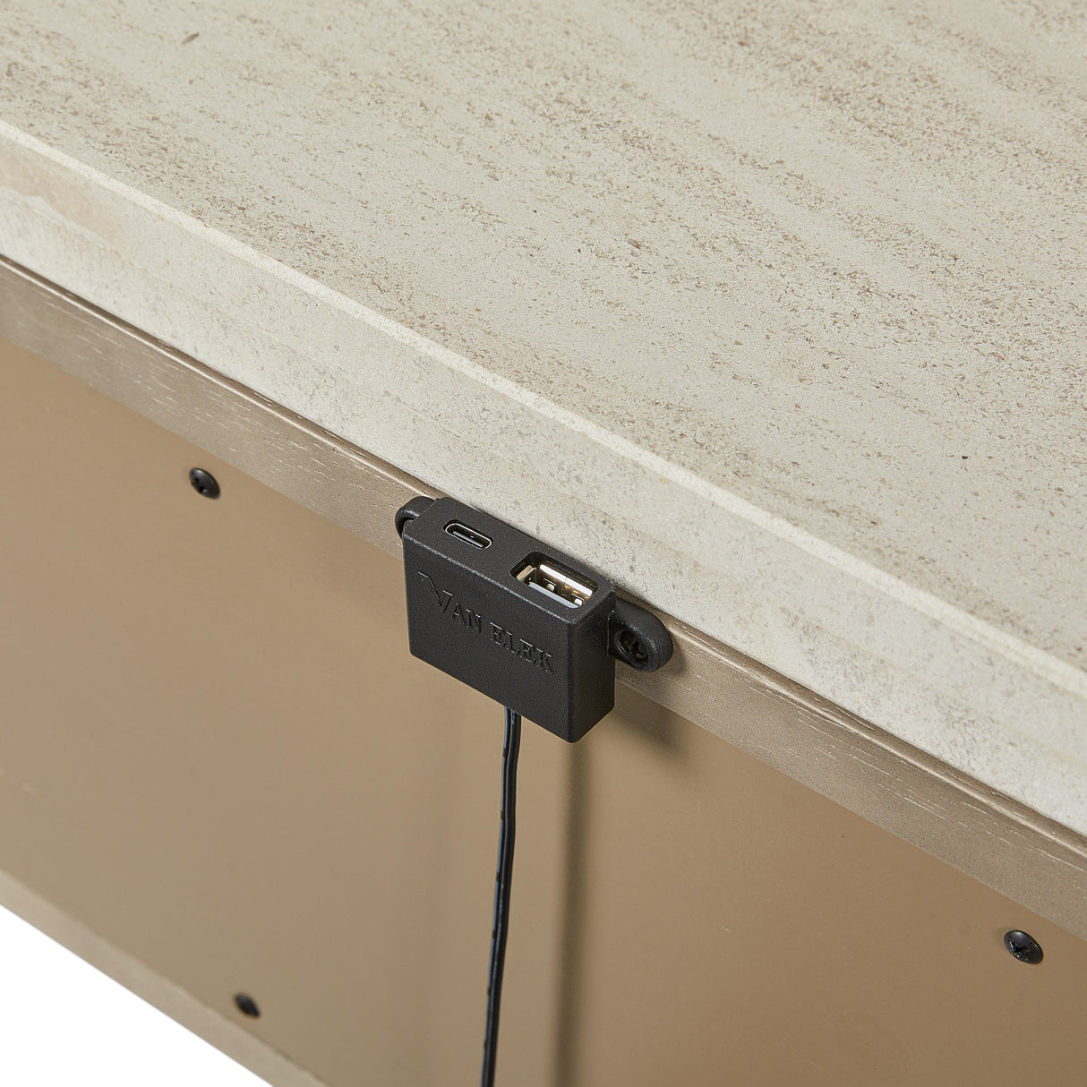 Palmera Rope Pattern Design 2-Drawer Nightstand