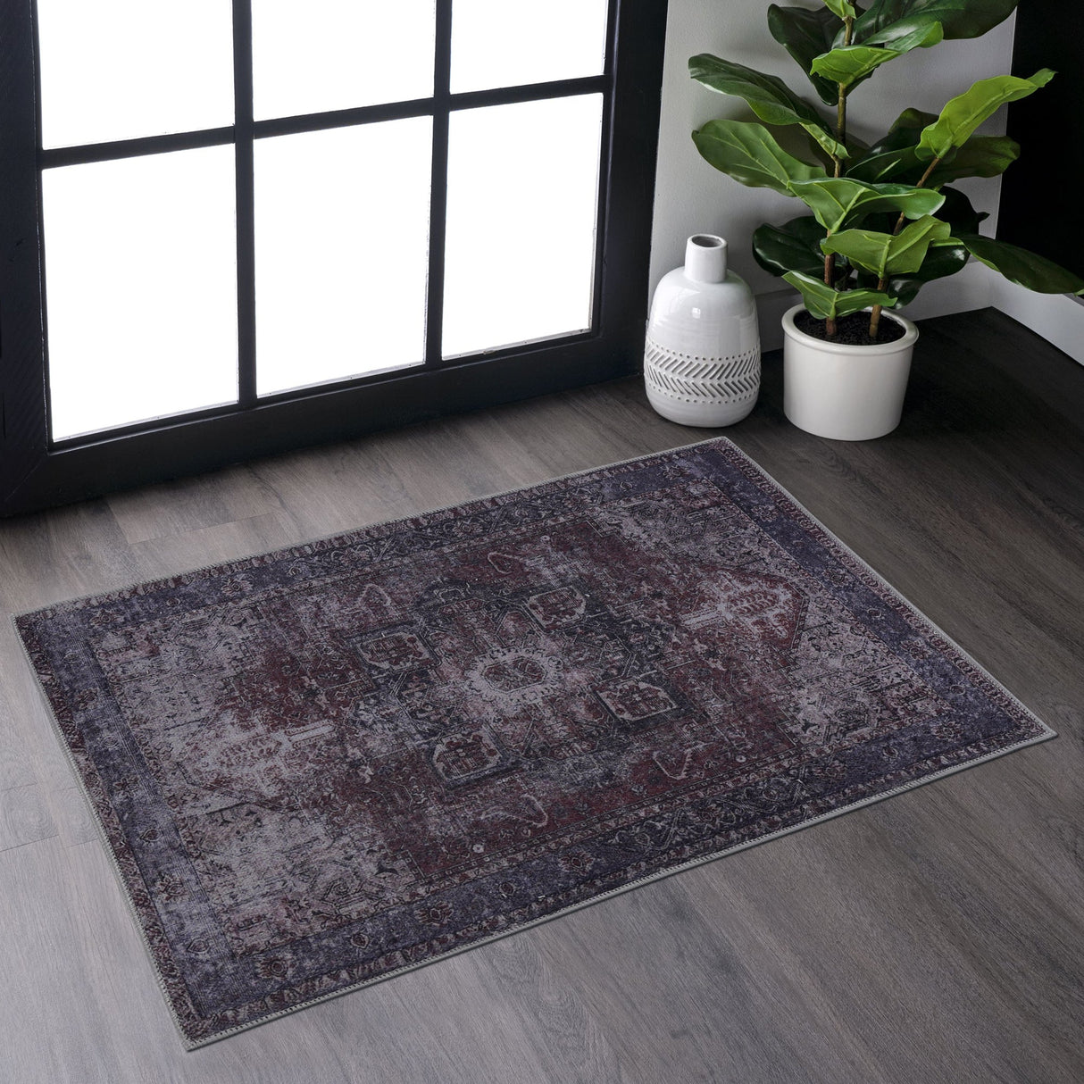 Naar Washable Area Rugs, Low-Pile, Non-Slip, Non-Shedding, Foldable, Kid & Pet Friendly