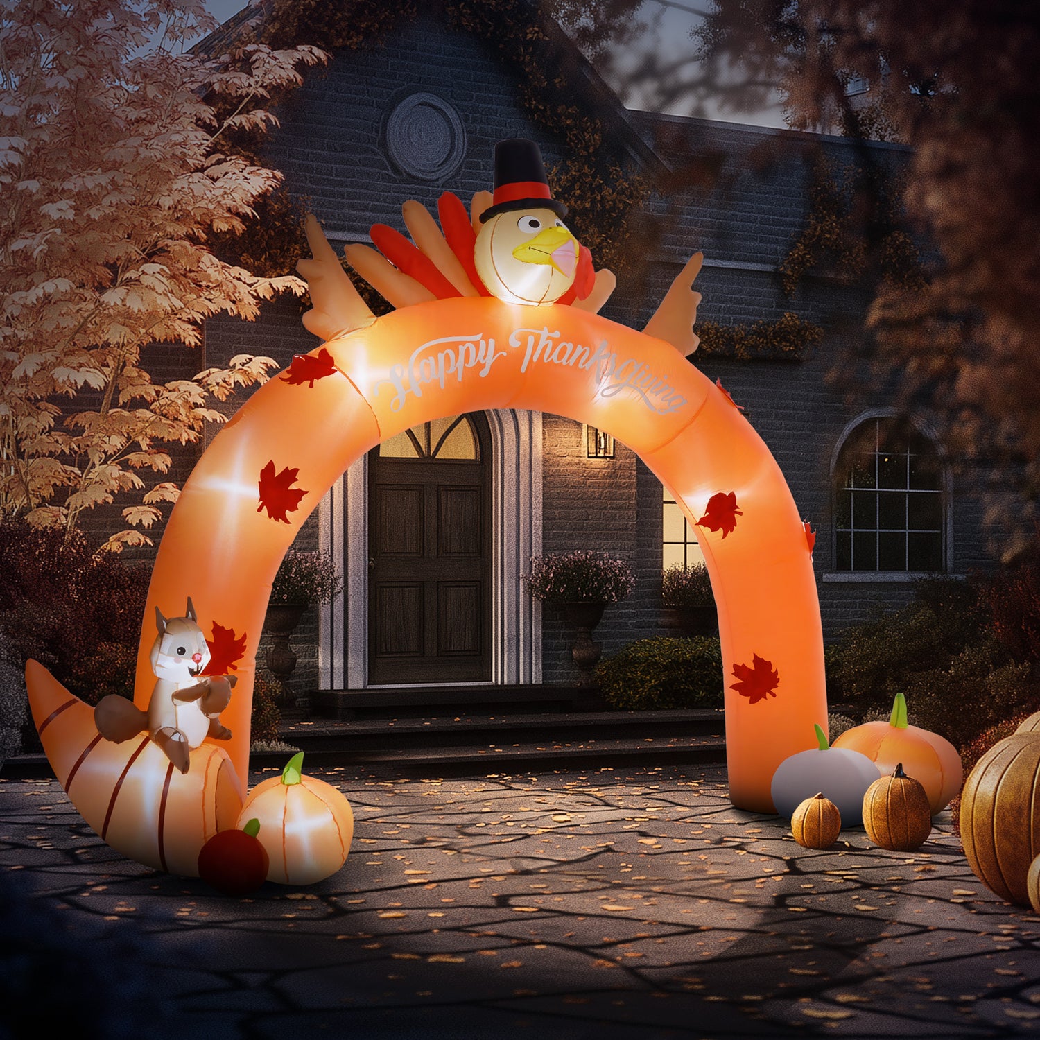 Thanksgiving-Turkey-Archway,-Inflatables-Outdoor-Decorations-Fall-Decor